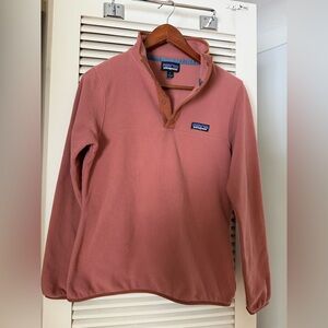Patagonia Dusty Rose Button Fleece Size S